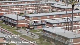  Presentation with united states - Amazing slides having slum - city owned public housing project backdrop and a gray colored foreground