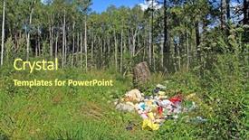  Presentation with garbage - Cool new presentation theme with garbage pit in wood backdrop and a tawny brown colored foreground
