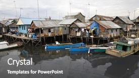  Presentation with slum area - Presentation enhanced with slum area background and a dark gray colored foreground