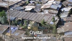  Presentation with poverty - Theme having slums in addis abeba background and a gray colored foreground