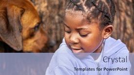  Presentation with next - Presentation theme enhanced with small-african-girl-next background and a light blue colored foreground