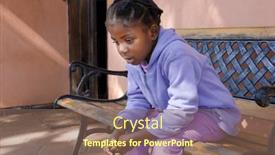  Presentation with mom - Presentation design consisting of small-african-girl-with-braids background and a violet colored foreground