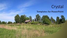  Presentation with aging - Cool new slides with small aging village amongst tree backdrop and a light blue colored foreground