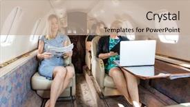  Presentation with business jet - Colorful presentation design enhanced with background with hand drawn finance backdrop and a lemonade colored foreground.