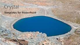  Presentation with alpine - Cool new PPT theme with small-alpine-lake-near-zermatt backdrop and a soft green colored foreground