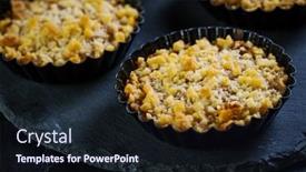  Presentation with pies - Slide set featuring small-and-delicious-apple-pies background and a wine colored foreground