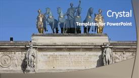  Presentation with garden city - Cool new slides with small-arc-of-triumph backdrop and a teal colored foreground