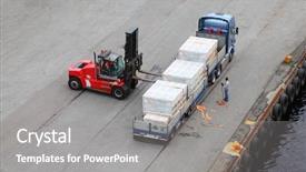  Presentation with auto audio - Cool new theme with small auto-loader unload truck backdrop and a gray colored foreground