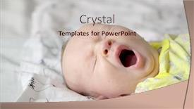  Presentation with infant - Presentation theme consisting of small-baby-being-active background and a  colored foreground