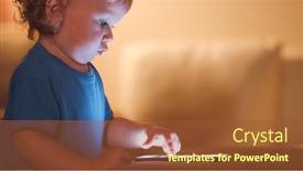  Presentation with scrolling - Presentation design having small-baby-pressing-and-scrolling background and a tawny brown colored foreground