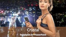  Presentation with banking - Beautiful slide set featuring small bag and vip card backdrop and a coral colored foreground