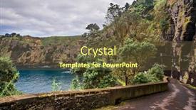  Presentation with fishing boats - PPT layouts with small-bay-for-fishing-boats background and a tawny brown colored foreground