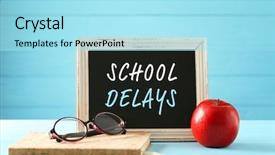  Presentation with blackboard - PPT layouts having small blackboard with text school background and a arctic colored foreground