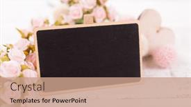  Presentation with pink roses - Slide set enhanced with small-blank-chalkboard-for-valentine background and a coral colored foreground