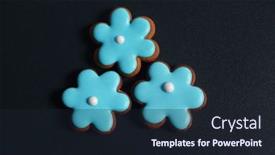  Presentation with gingerbread - Amazing slide deck having small-blue-gingerbread-glazed-gingerbread backdrop and a wine colored foreground