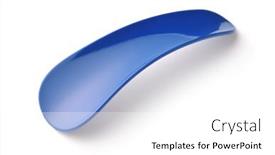  Presentation with plastic - Beautiful PPT theme featuring small-blue-plastic-shoehorn-isolated backdrop and a white colored foreground