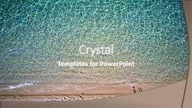  Presentation with family - Beautiful PPT theme featuring small blue wave white background - beautiful beach with family top backdrop and a  colored foreground