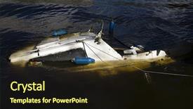  Presentation with ship - Presentation having champagne with numeral 2014 background and a navy blue colored foreground