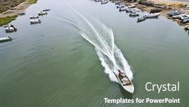  Presentation with boat river - Cool new presentation with small boat cruising tranquil green river backdrop and a gray colored foreground
