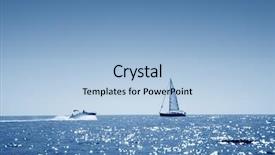  Presentation with motor boat in the sea - Presentation theme having small boat facing a motor background and a  colored foreground