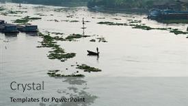  Presentation with boats - Theme enhanced with small-boats-and-barges background and a light gray colored foreground