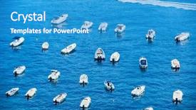  Presentation with power boats - Slide set featuring many different type of small background and a teal colored foreground