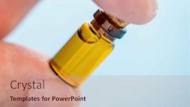  Presentation with perfume - Presentation theme with small-bottle-with-aromatic-perfume background and a coral colored foreground