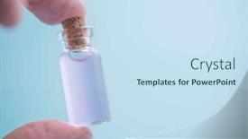  Presentation with perfume - PPT theme enhanced with small-bottle-with-aromatic-perfume background and a sky blue colored foreground
