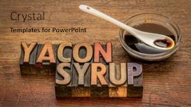 Presentation with wood rustic - Slide deck enhanced with small-bowl-of-yacon-syrup background and a coral colored foreground
