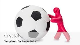  Presentation with soccer - PPT theme with small-boy-soccer-player background and a white colored foreground