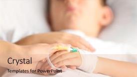  Presentation with catheter - PPT theme with small boy with catheter background and a lemonade colored foreground