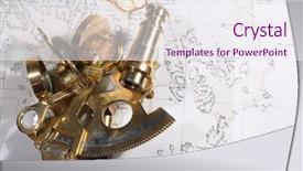  Presentation with survey - Beautiful presentation theme featuring small brass sextant on an out-of-copyright ordnance survey map backdrop and a sky blue colored foreground