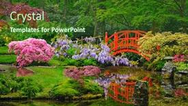  Presentation with japanese - Audience pleasing PPT layouts consisting of small-bridge-in-japanese-garden backdrop and a tawny brown colored foreground
