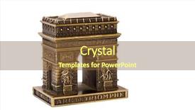  Presentation with jeanne d arc - Slides with small bronze copy of arc background and a tawny brown colored foreground