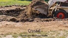  Presentation with bulldozer - Cool new theme with small bulldozer digging in yard backdrop and a coral colored foreground