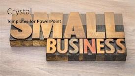  Presentation with abstract business - Theme having small business banner - word abstract in vintage letterpress wood type background and a coral colored foreground