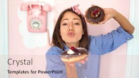  Presentation with product - Slides consisting of small-business-owner-is-passionate background and a  colored foreground