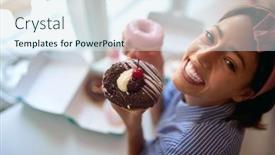  Presentation with donuts - Presentation design having small-business-owner-is-passionate background and a  colored foreground