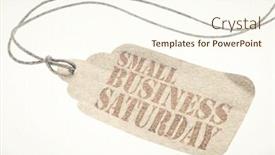  Presentation with charcoal - Cool new PPT theme with small business saturday sign - a paper price tag with a twine digital charcoal painitng effect backdrop and a cream colored foreground