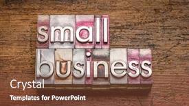  Presentation with abstract business - Theme with small-business-word-abstract background and a tawny brown colored foreground