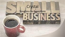  Presentation with pastel coffee - Colorful presentation design enhanced with small business word abstract backdrop and a  colored foreground