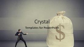  Presentation with rope - Cool new PPT layouts with small businessman pulling the rope backdrop and a light gray colored foreground