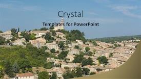  Presentation with old - Colorful PPT layouts enhanced with small-but-beautiful-old-town backdrop and a light blue colored foreground