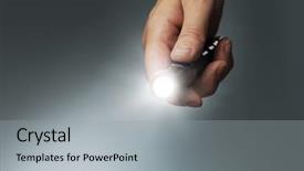  Presentation with powerful - Beautiful slides featuring small but powerful led flashlight backdrop and a light gray colored foreground