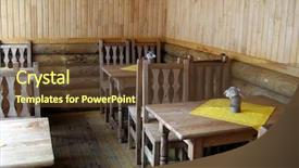  Presentation with simple - Audience pleasing presentation theme consisting of small cafe in simple folk backdrop and a tawny brown colored foreground