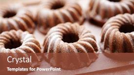  Presentation with gingerbread - PPT theme enhanced with small-cake-with-gingerbread-spices background and a tawny brown colored foreground