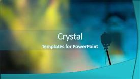  Presentation with stage lights - Presentation design consisting of small camera and stage lights background and a ocean colored foreground