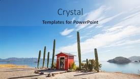  Presentation with catholic - Slides featuring small-catholic-shrine background and a light blue colored foreground