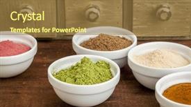  Presentation with noni fruit - PPT theme featuring small ceramic bowls - baobab noni background and a coral colored foreground