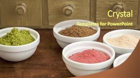  Presentation with noni fruit - Slide set enhanced with small ceramic bowls - baobab noni background and a tawny brown colored foreground